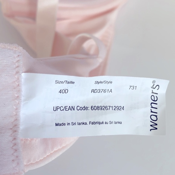 Warner's RD3761A Flex Revolution Women's Underwire Contour Bra (Rosewater 40D) - Picture 6 of 8